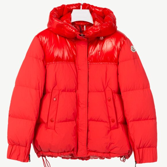 Moncler Etival Red Quilted Hooded Down Jacket - Picture 2 of 16